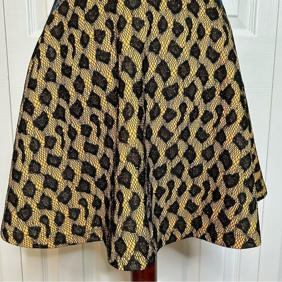 English Rose Leopard Print A Line Skirt Medium - Picture 11 of 12